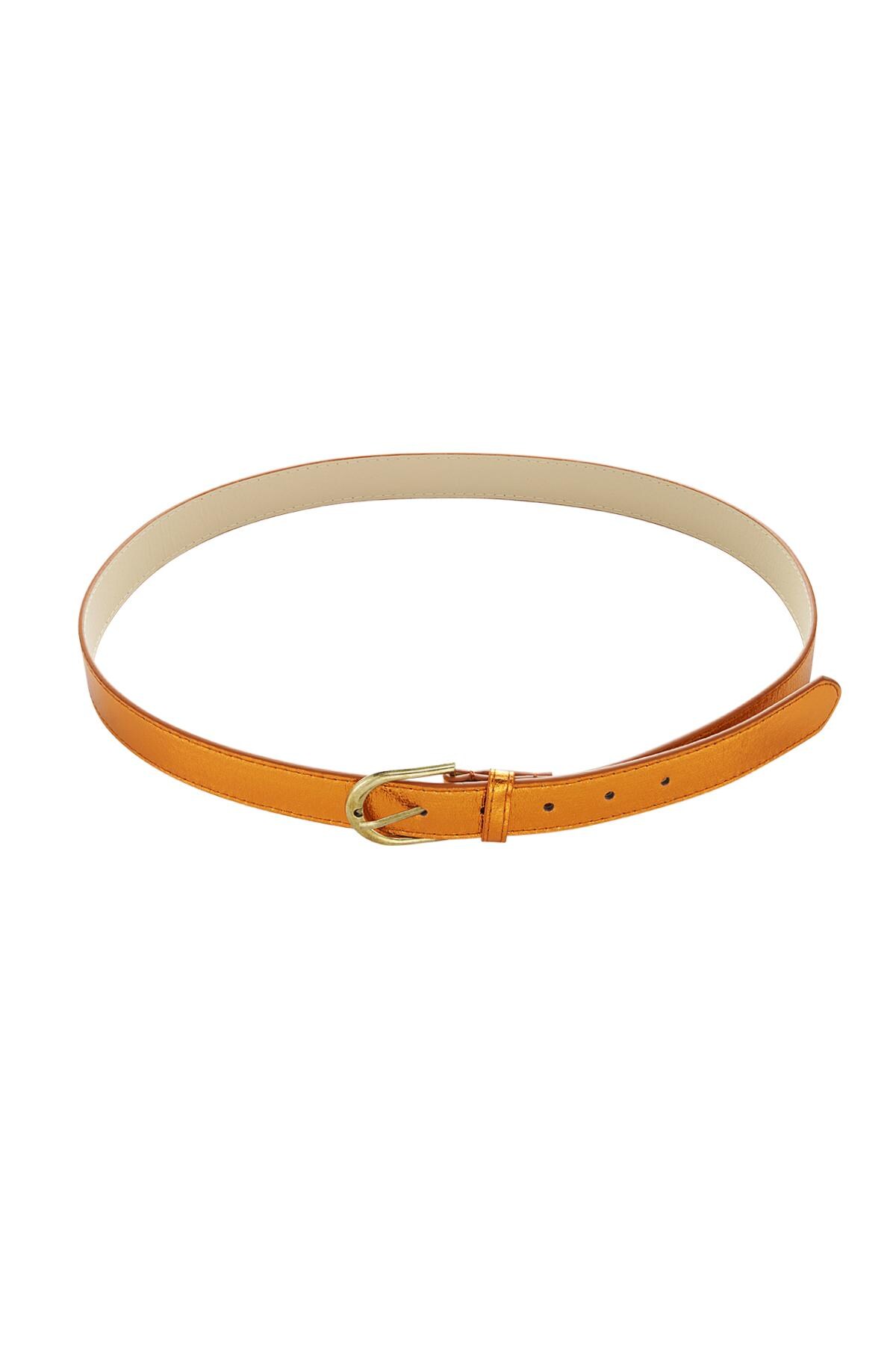 Belt metallic Orange PU 100 